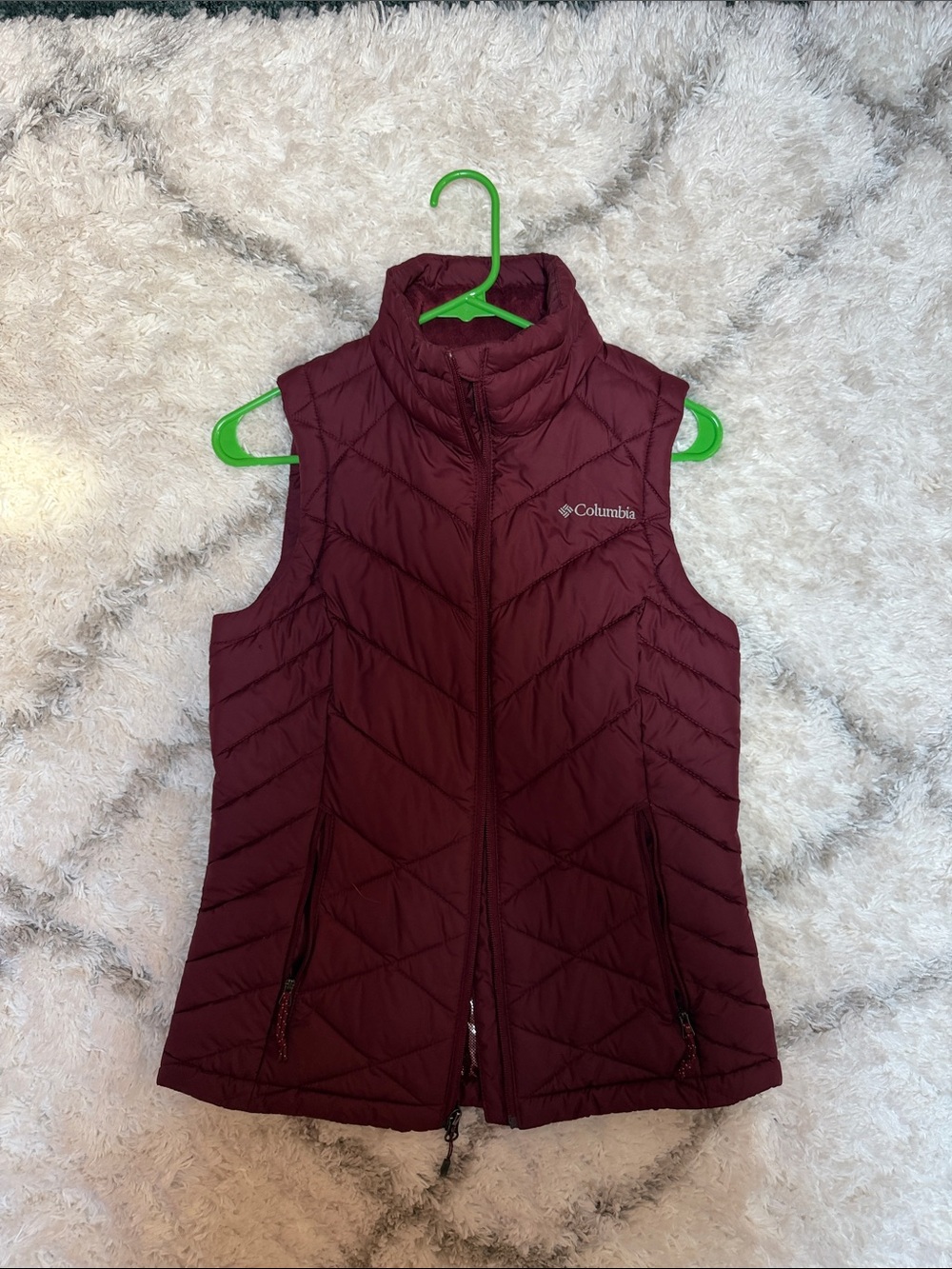 Columbia Girls' Burgundy Quilted Puffer Vest